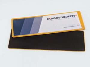 Pochette magnetique a4 plastique tranparente jaune (aimantée)