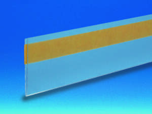 Porte étiquette adhésif transparent autocollant plastique pour rayonnage en PVC antireflet ou classeur
