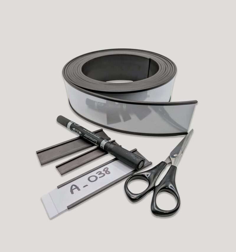 Porte-etiquette magnetique profilé en C en rouleau